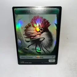 Saproling // Elf Druid Double-Sided Token CMM Magic The Gathering Foil - Image 1