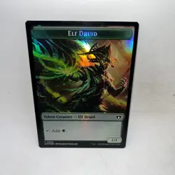 Saproling // Elf Druid Double-Sided Token CMM Magic The Gathering Foil - Image 2
