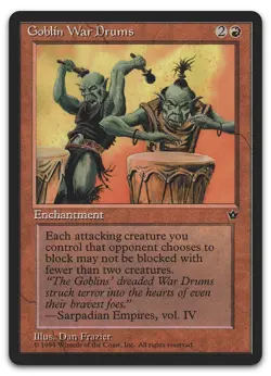 Goblin War Drums (Frazier) (NM) Fallen Empires FEM Magic MTG - Image 1
