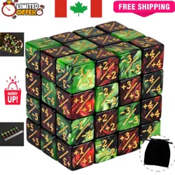 48-Piece Ruby & Emerald D6 Dice Counters for MTG – Eco-Friendly Gaming Set - Image 1