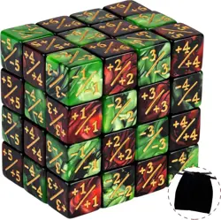 48-Piece Ruby & Emerald D6 Dice Counters for MTG – Eco-Friendly Gaming Set - Image 3