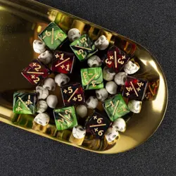 48-Piece Ruby & Emerald D6 Dice Counters for MTG – Eco-Friendly Gaming Set - Image 5
