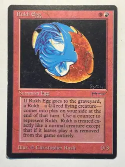 Rukh Egg MTG Arabian Nights 1993 Magic LP - Image 1
