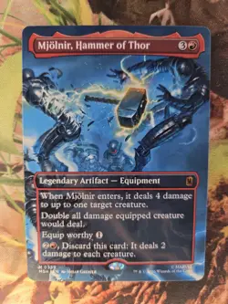Mjolnir, Hammer of Thor | Marvel Super Heroes MSH | M 0339 (Borderless) NM MTG - Image 1