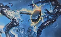 Mjolnir, Hammer of Thor | Marvel Super Heroes MSH | M 0339 (Borderless) NM MTG - Image 3