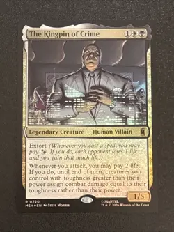 MTG Marvel Super Heroes The Kingpin of Crime Foil 0220 Rare - Image 1