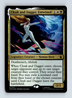 Cloak and Dagger, Entwined (Foil) 0211 (R) MTG Marvel Super Heroes (MSH) - Image 1
