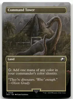 Command Tower (Borderless) #26 (NM) Jurassic World REX Magic MTG - Image 1