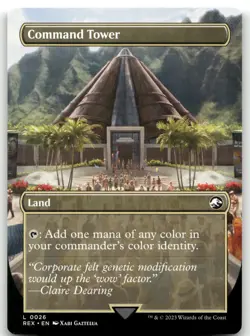 Command Tower (Borderless) #26 (NM) Jurassic World REX Magic MTG - Image 2