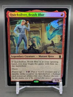 QUICKSILVER, BRASH BLUR 148 - Marvel Super Heroes R Foil NM - - Image 1