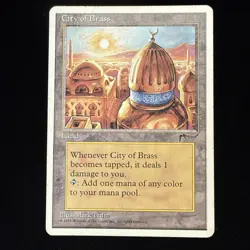 Wizards Magic: The Gathering City of Brass Land Mark Tedin 1995 MP+ #40 - Image 1