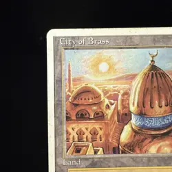 Wizards Magic: The Gathering City of Brass Land Mark Tedin 1995 MP+ #40 - Image 2