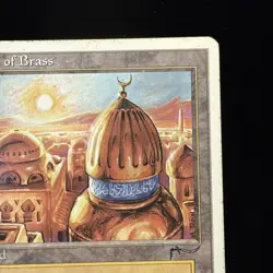 Wizards Magic: The Gathering City of Brass Land Mark Tedin 1995 MP+ #40 - Image 3