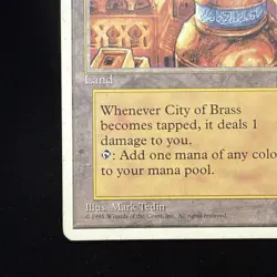 Wizards Magic: The Gathering City of Brass Land Mark Tedin 1995 MP+ #40 - Image 5