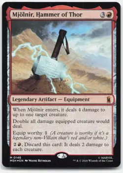 Mjolnir, Hammer of Thor M Marvel Super Heroes MSH Foil 146 2026 NM - Image 1