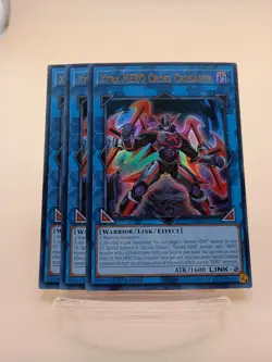 3x Xtra HERO Cross Crusader 1st Edition Ultra Rare RA04-EN076 Yu-Gi-Oh! - Image 1