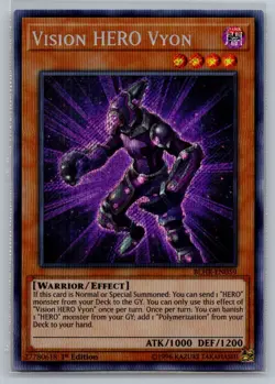 Vision HERO Vyon BLHR-EN059 Battles of Legend: Hero's Revenge Yu-Gi-Oh NM - Image 1