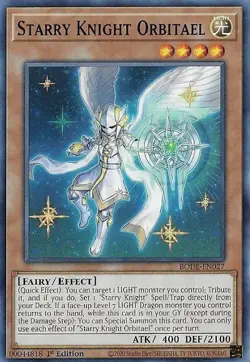 1x Starry Knight Orbitael - 1st Edition NM Eng YuGiOh - Burst of Destiny - Image 1