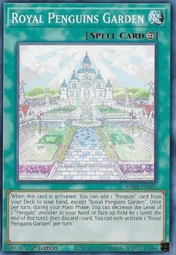 1x Royal Penguins Garden - 1st Edition NM Eng YuGiOh - Burst of Destiny - Image 1