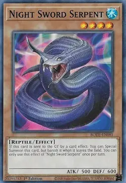 1x Night Sword Serpent - 1st Edition NM Eng YuGiOh - Burst of Destiny - Image 1