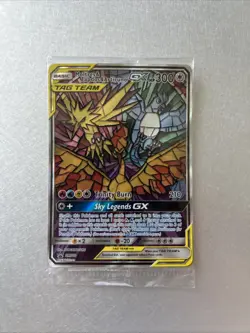 Pokemon TCG Moltres Zapdos Articuno GX SM210 Stained Glass Promo Card Sealed - Image 1