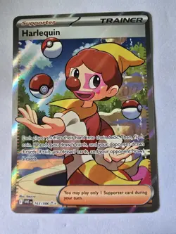 Pokemon TCG Harlequin White Flare Full Art Card 163/086 Ultra Rare - Image 1