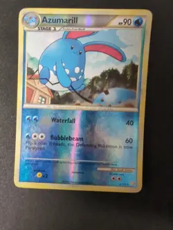 Azumarill 2/123 Reverse Holo Raw Pokemon HeartGold & SoulSilver Card HP - Image 1