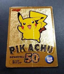 Pokemon Card Pikachu Gold Foil Japanese Meiji Get Card Promo 2000 (2) - Image 1