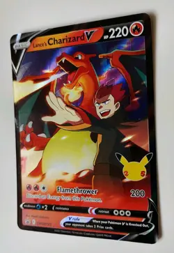 Pokemon TCG Card Lance's Charizard V SWSH133 25th Celebrations Promo Pack Fresh - Image 2