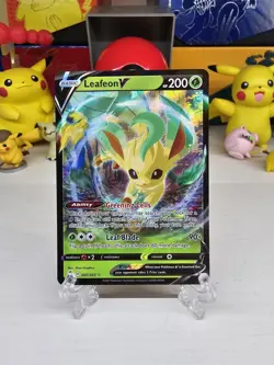 Leafeon V 007/203 Evolving Skies Ultra Rare Pokemon Card NM - Image 1