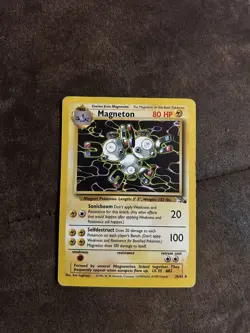 2 Rare Magneton Cards – Dark Magneton Team Rocket + Magneton WOTC – LP - Image 3