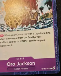 Oro Jackson OP13-078 Common Carrying On His Will One Piece Card Game - Image 5