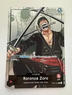 One Piece Roronoa Zoro Alt Art Card OP01-001 Leader 25th Anniversary - Image 1