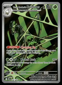 Pokemon Cards Team Rocket's Spidops 187/182 Holo Destined Rivals NM - Image 1
