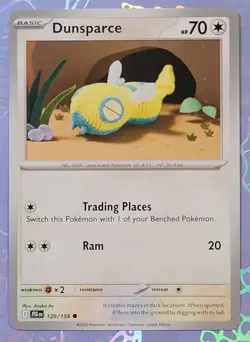 Dunsparce 120/159 Journey Together Asako Ito Crochet Art Pokemon Card NM+ - Image 1