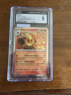CGC 9 Pokemon Flareon Prismatic Evolution Black Star Promo 167 Pokemon Card Slab - Image 1