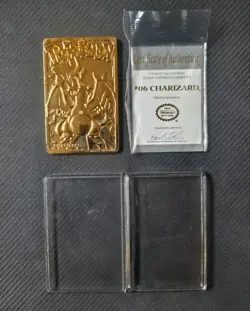 Pokemon Limited Edition 1999 Charizard 23K Gold Plated Trading Card Burger King - Image 1
