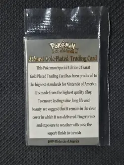 Pokemon Limited Edition 1999 Charizard 23K Gold Plated Trading Card Burger King - Image 5