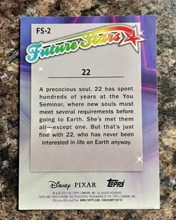 2025 Topps Chrome Disney 22 Future Stars Orange Refractor /25 #FS-2 Soul - Image 2