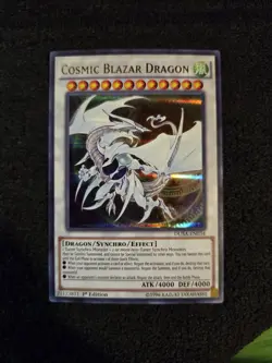 Yugioh Cosmic Blazar Dragon DUSA-EN034 Ultra Rare 1st Ed NM - Image 1