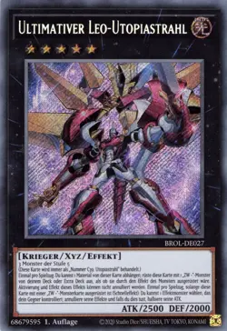 Yu Gi Oh! Ultimativer Leo-Utopiastrahl BROL-DE027 Secret Rare - Image 1