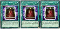 3 x TAMA-EN041 Book of Eclipse - Rare 1st Edition Near Mint YuGiOh Cards - Image 1