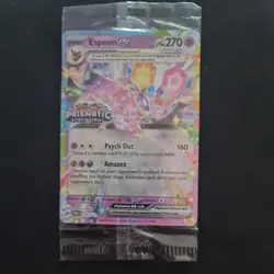 Pokemon TCG Espeon EX Stamped Prismatic Evolutions Promo Card 034/131 Sealed - Image 1