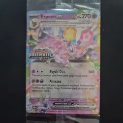 Pokemon TCG Espeon EX Stamped Prismatic Evolutions Promo Card 034/131 Sealed - Image 2