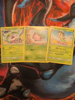 Pokemon Lot x3- Field Of Flowers Theme- Steenee, Hoppip, Breloom | Cutie Card... - Image 2
