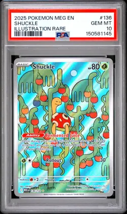 Pokemon Graded Card - PSA 10 Shuckle 136/132 Illustration Rare - Mega Evolution - Image 1
