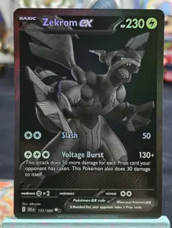 Zekrom EX Black Bolt Holo Card 172/086 SV Mint - Image 1