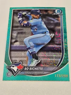 2025 Bowman Chrome - Bo Bichette - Mega Box Mojo Refractor Aqua /299 (Card #56) - Image 1