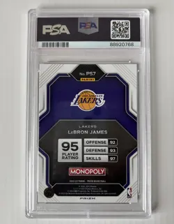 2022-23 Prizm Monopoly LeBron James All Stars Black #PS7 PSA 10 - Image 2
