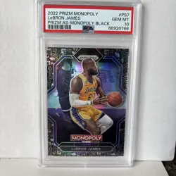 2022-23 Prizm Monopoly LeBron James All Stars Black #PS7 PSA 10 - Image 3